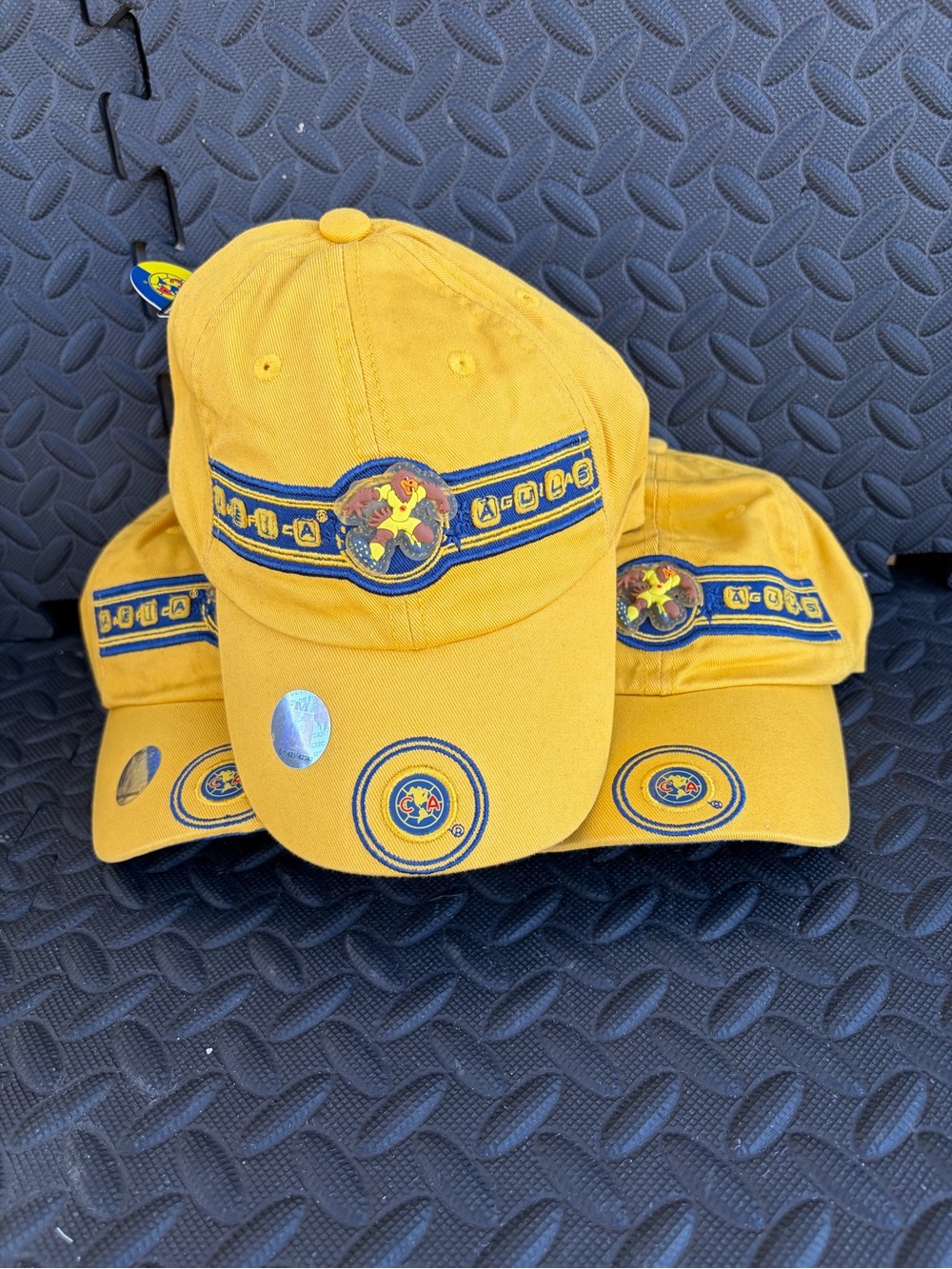 América  Aguilas Yellow Cotton Baseball Cap with Team Crest Unixes